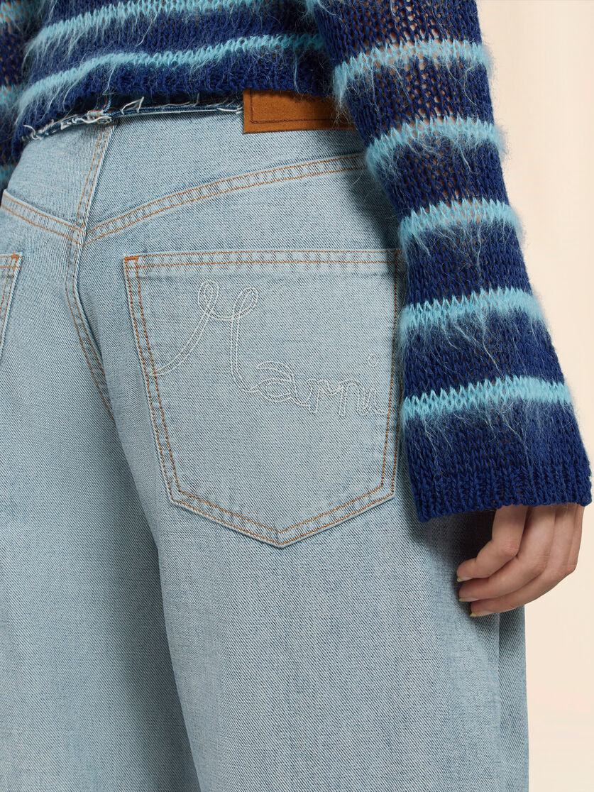 Blue inside-out denim carrot-fit jeans - Pants - Image 5