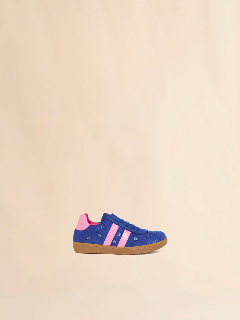 Zapatilla de ante azul y rosa - Sneakers - Image 1