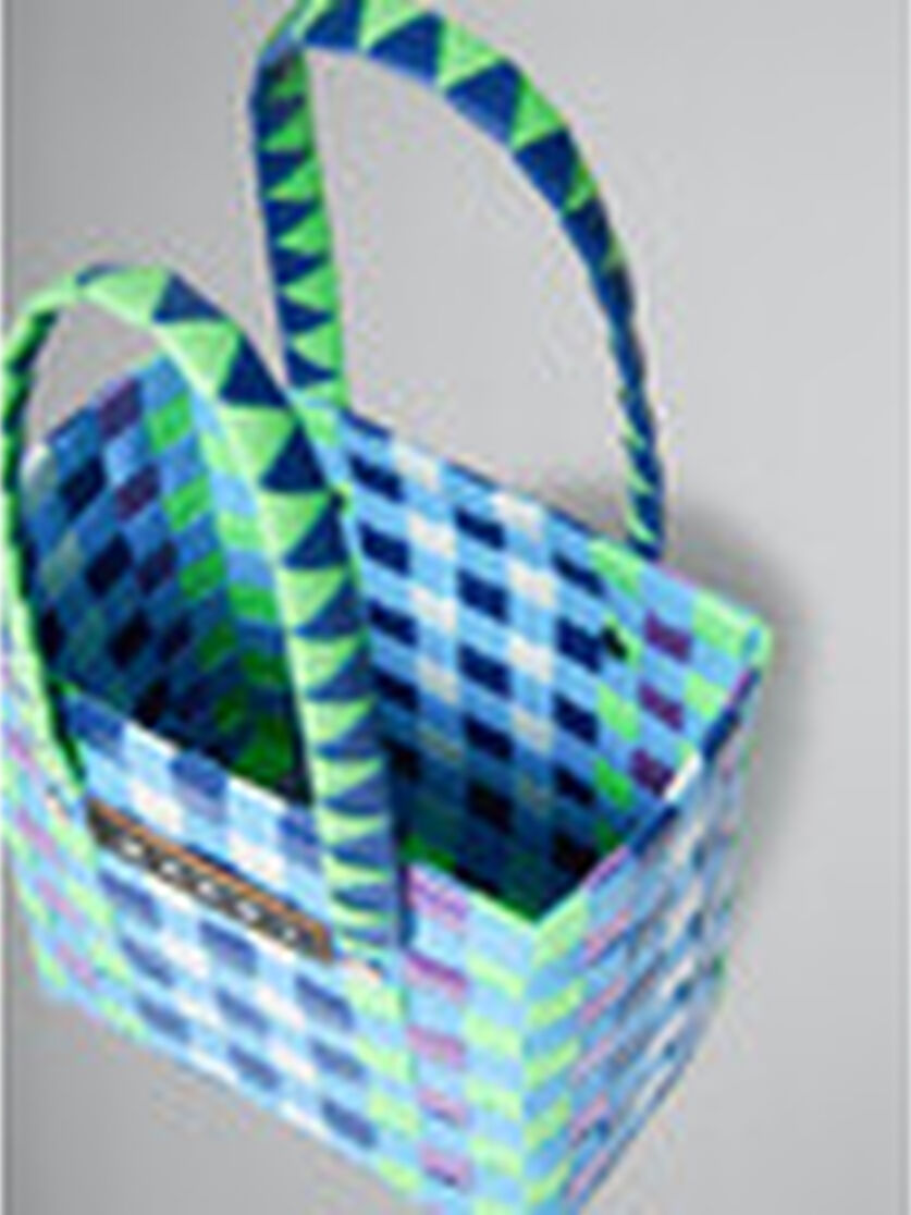 Borsa shopping BASKET bianco multicolor - Borse - Image 5