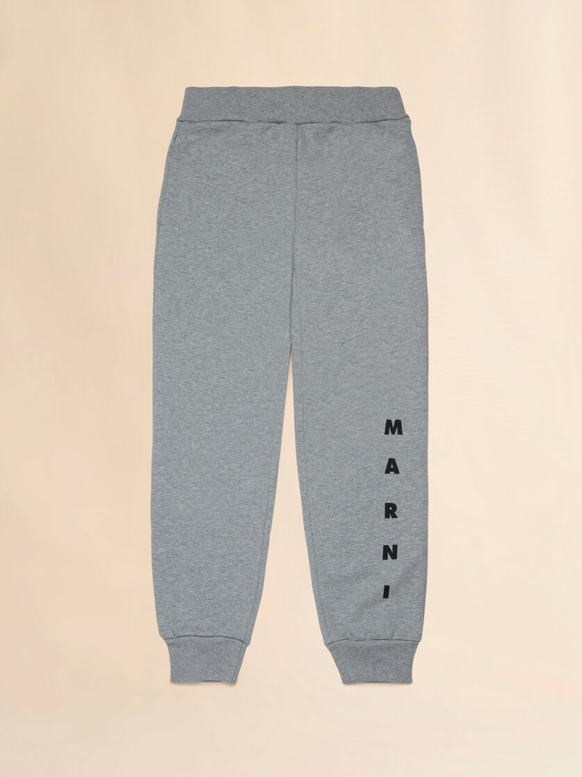 Marni 프린트 디테일의 블랙 코튼 조거 팬츠 - 팬츠 - Image 1