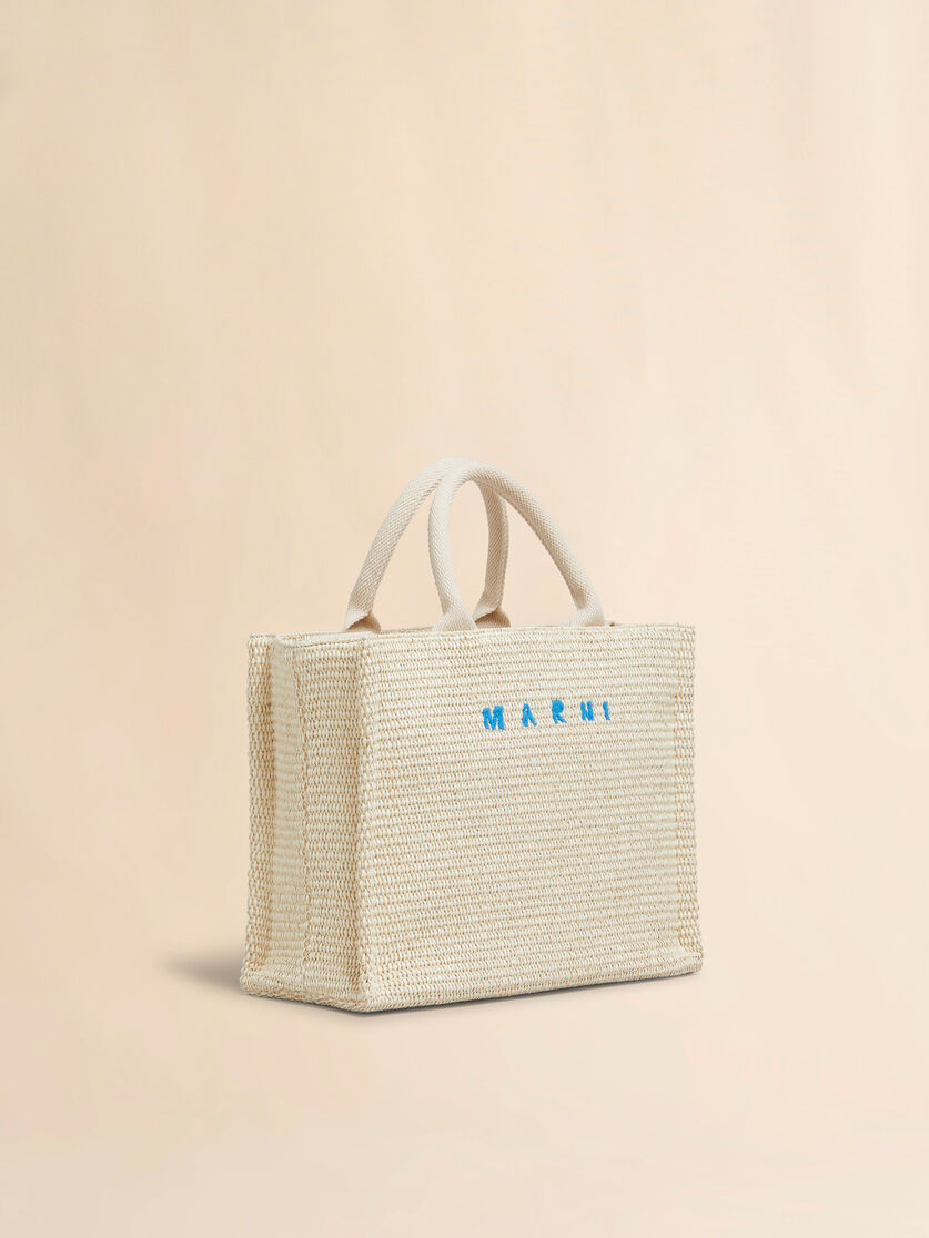 Kleine rosafarbene Tote Bag in Bast-Optik - Shopper - Image 5