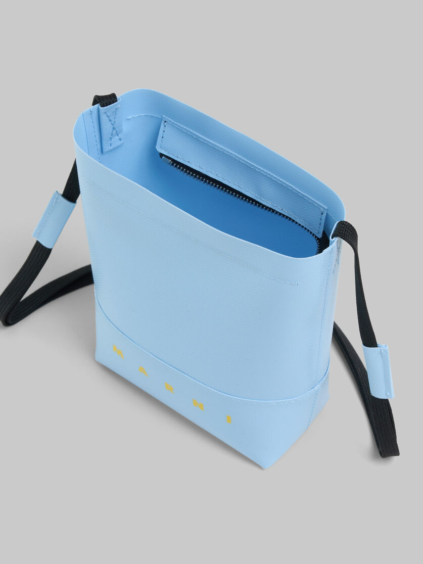 Light blue crossbody bag with shoelace strap - Shoulder Bags - Image 4