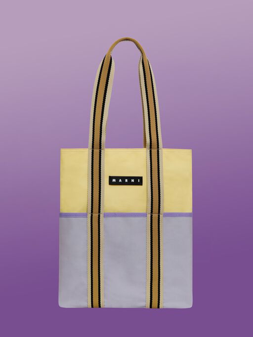 ラベンダー MARNI MARKET Canvas Tote - ショッピングバッグ