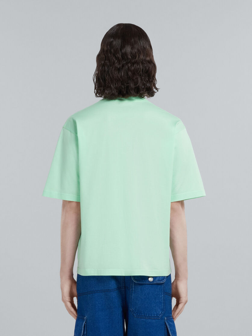 Green organic cotton T-shirt with logo - T-shirts - Image 3
