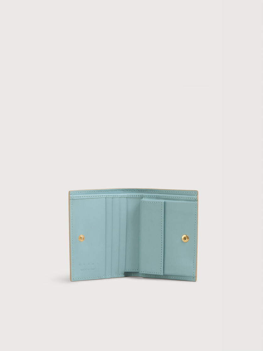 Beige bi-fold wallet with Marni Symbol embroidery, Image 2