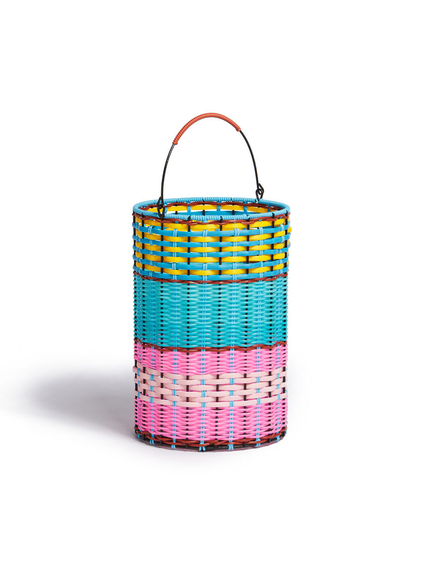 Blue and pink MARNI MARKET woven cable basket - Accessories - Image 2