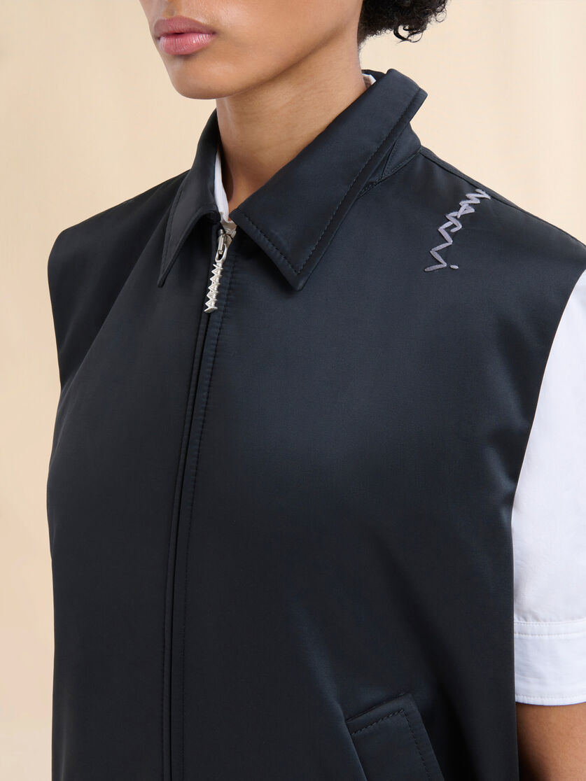 Taffeta bomber vest with Marni Symbol - Waistcoats - Image 4