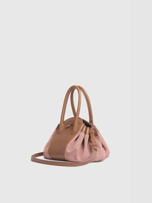 Pink leather and suede Tulipea small handbag - Shoulder Bag