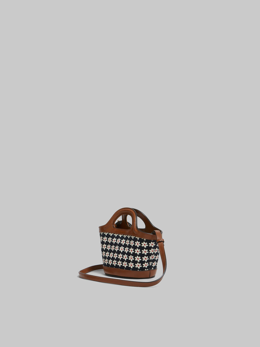 Black canvas Tropicalia Micro Bag with daisy print | Marni