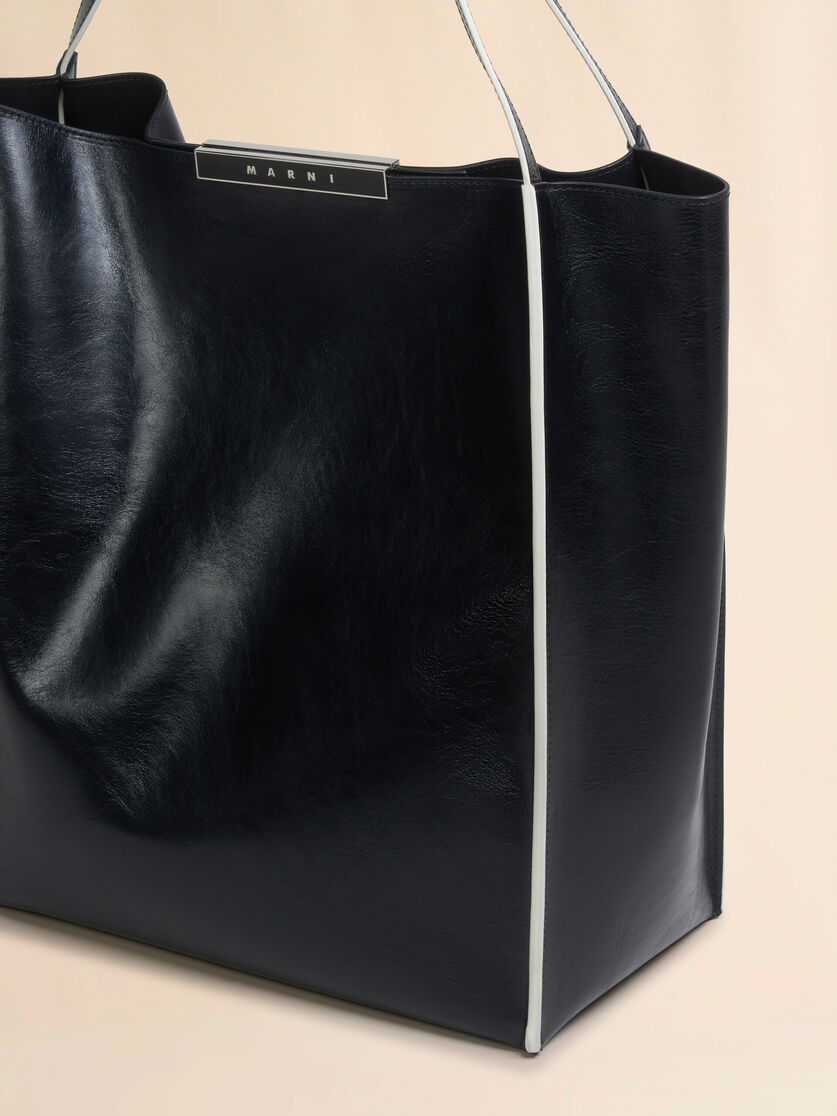 Black leather Cresta N/S tote bag - Shopping Bags - Image 5