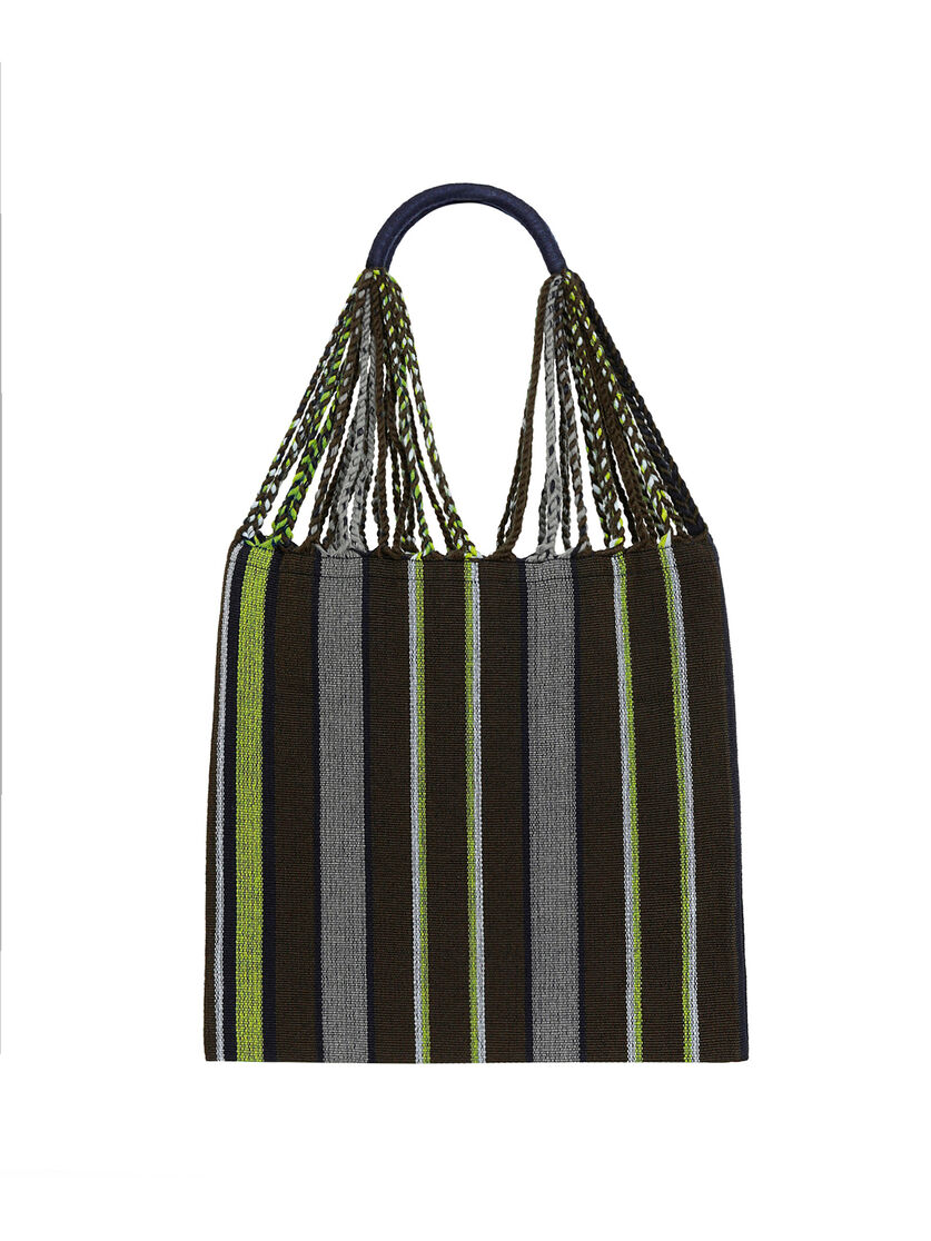 MARNI MARKET ポリエステル ショッピングバッグ ハンモック風ハンドル付き グレー/ターコイズ/レッド - ハンドバッグ - Image 3