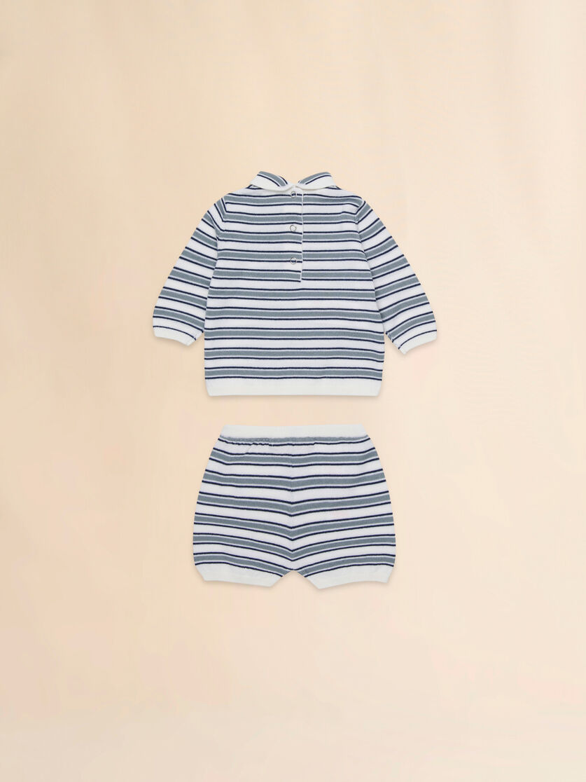 Off-white and blue striped wool co-ord - Pants - Image 2