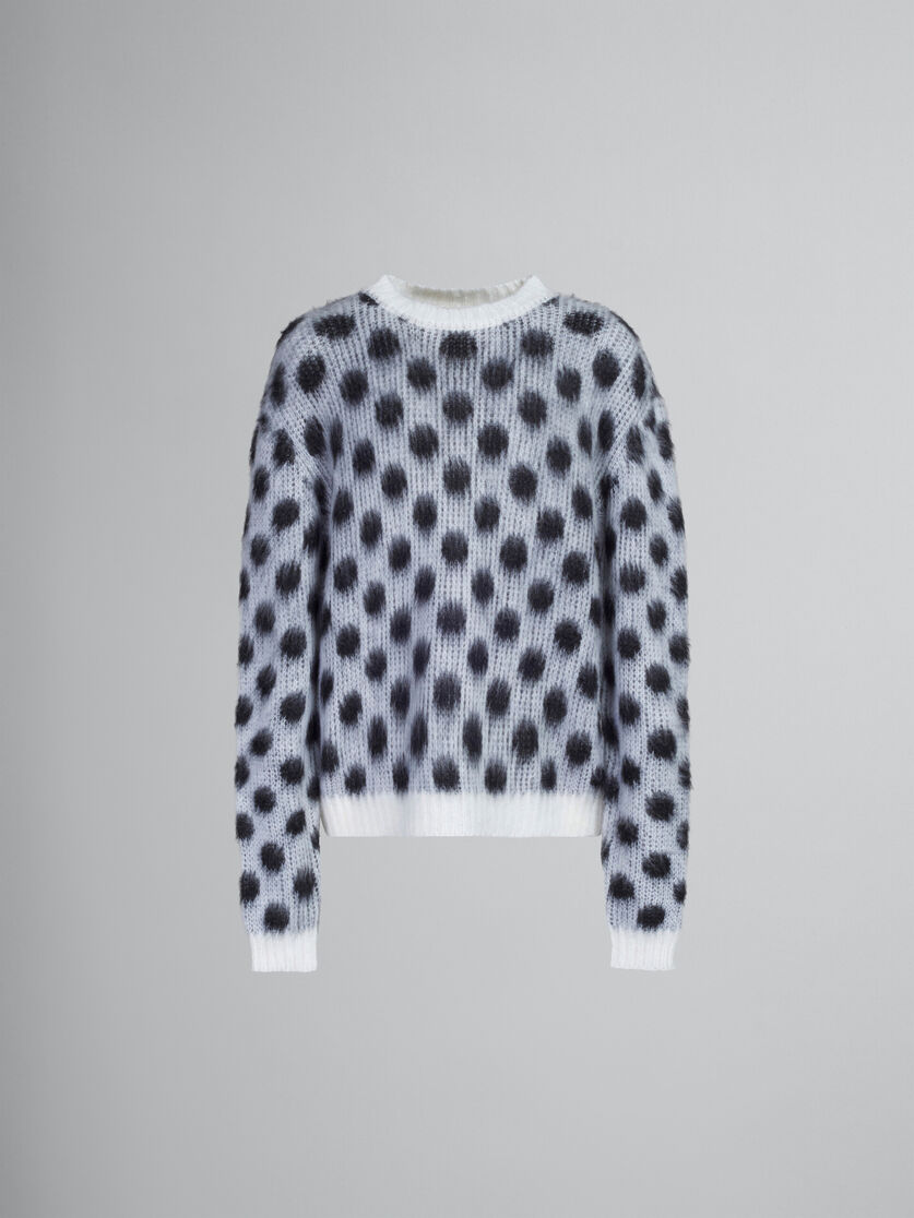 White mohair jumper with polka dots - Pullovers - Image 1