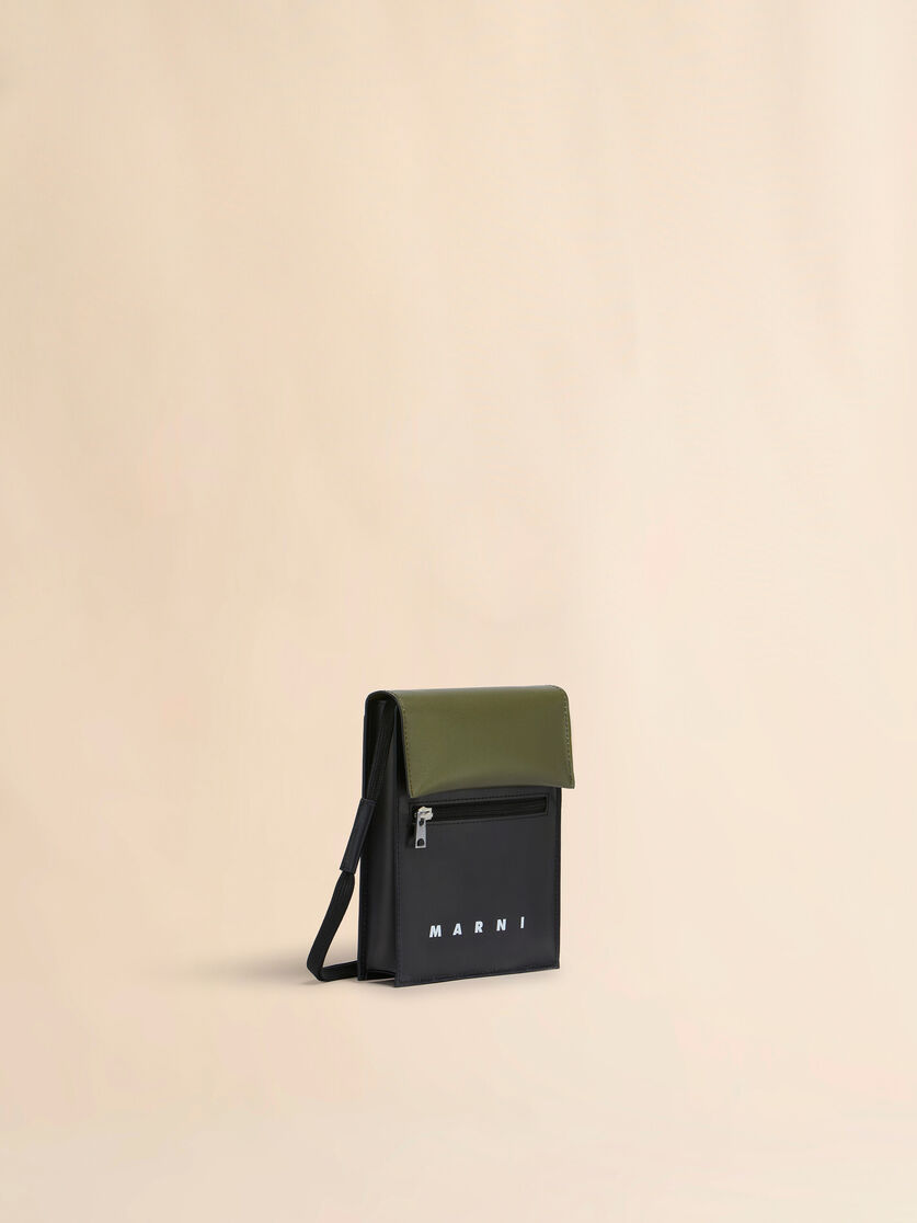 Deep green and black Tribeca shoulder bag - Shoulder Bag - Image 6