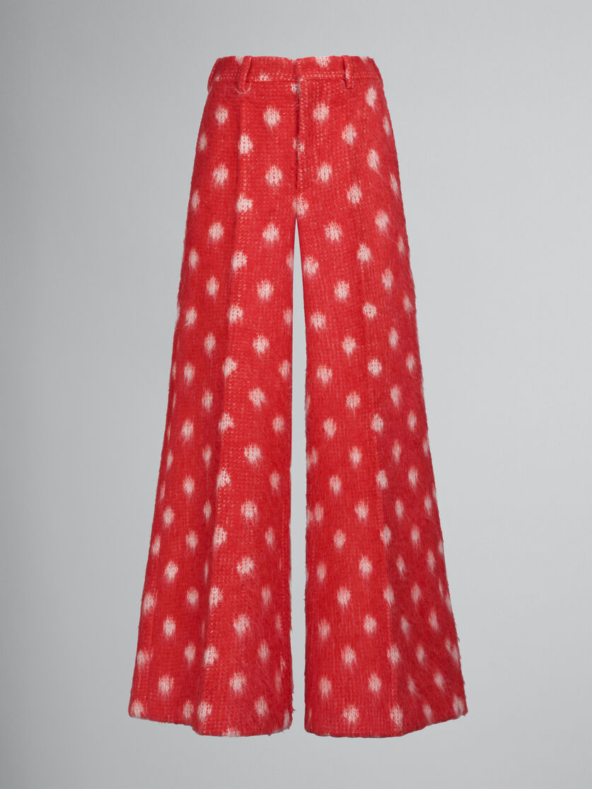 Red mohair trousers with polka dots - Pants - Image 1