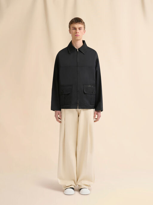 Black water-repellent taffeta jacket - Jackets