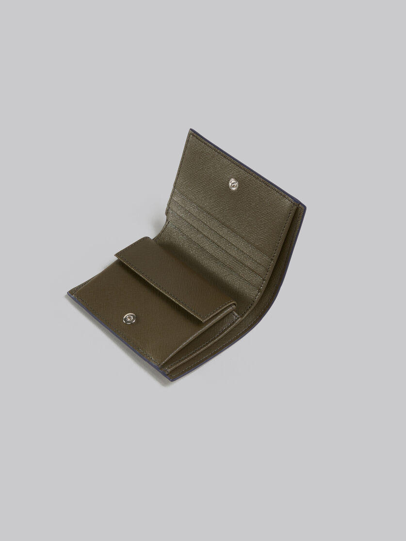 ディープブルー グリーン サフィアーノレザー製 二つ折りウォレット - 財布 - Image 4
