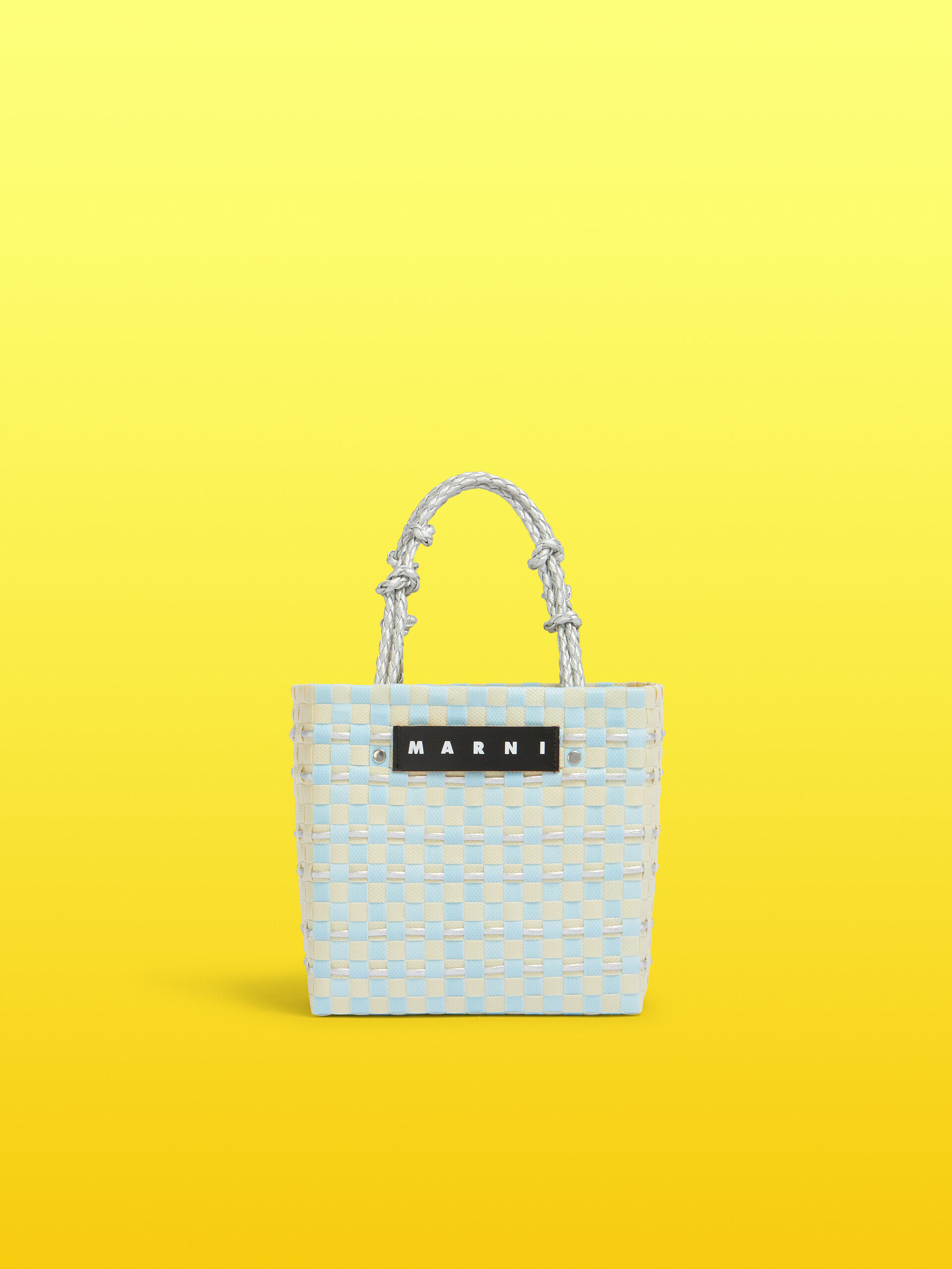 ライトブルー MARNI MARKET ブレードハンドル バスケットバッグ