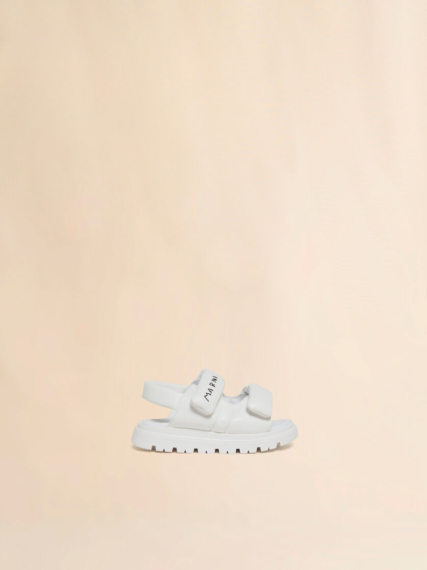 White padded sandal with Marni Mending logo, Image 1