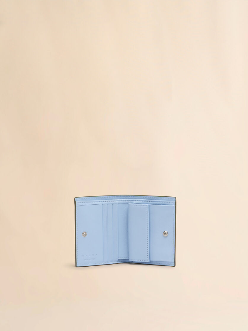Brown leather bifold wallet with Marni Mending embroidery - Wallets - Image 2
