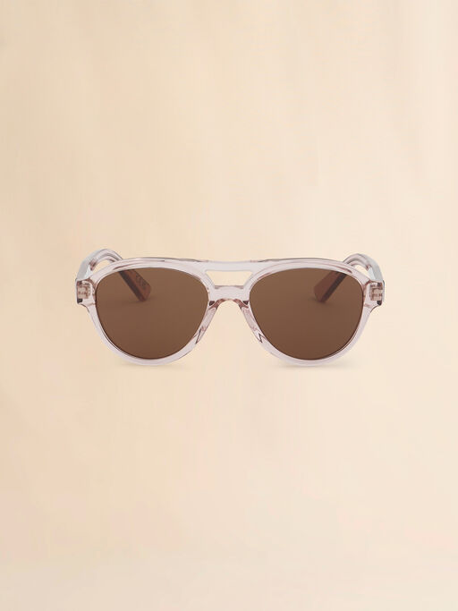 Translucent pink Zeanou sunglasses - Optical