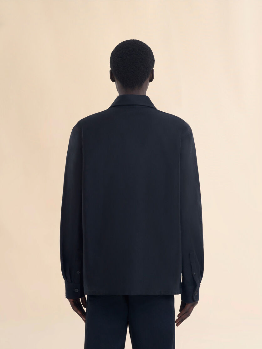 Brown organic cotton satin shirt - Shirts - Image 3