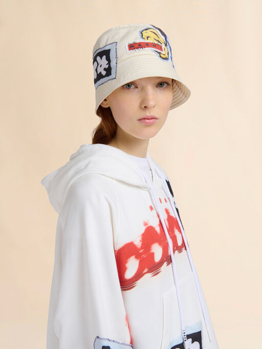Cream taffeta bucket hat - Hats