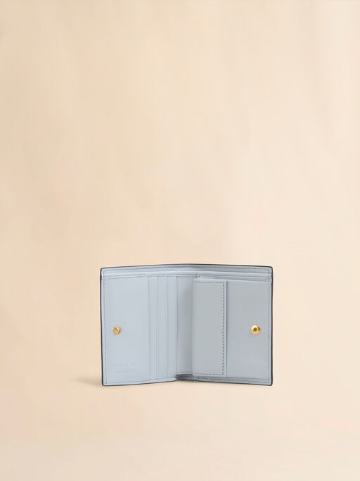 Sky blue bi-fold wallet with Marni Symbol embroidery - Wallets