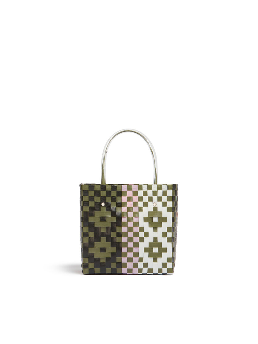 Borsa MARNI MARKET MINI BASKET in intrecciato a rombi rossi - Borse shopping - Image 3