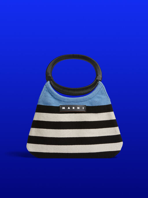 スモークブルー MARNI MARKET BOAT BAG - ハンドバッグ