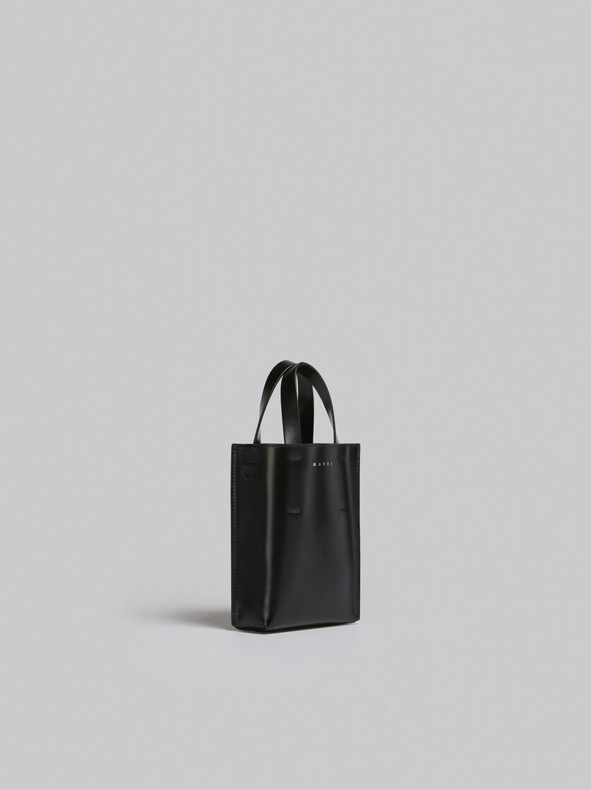 MUSEO nano bag in black shiny leather - Shopping Bags - Image 5