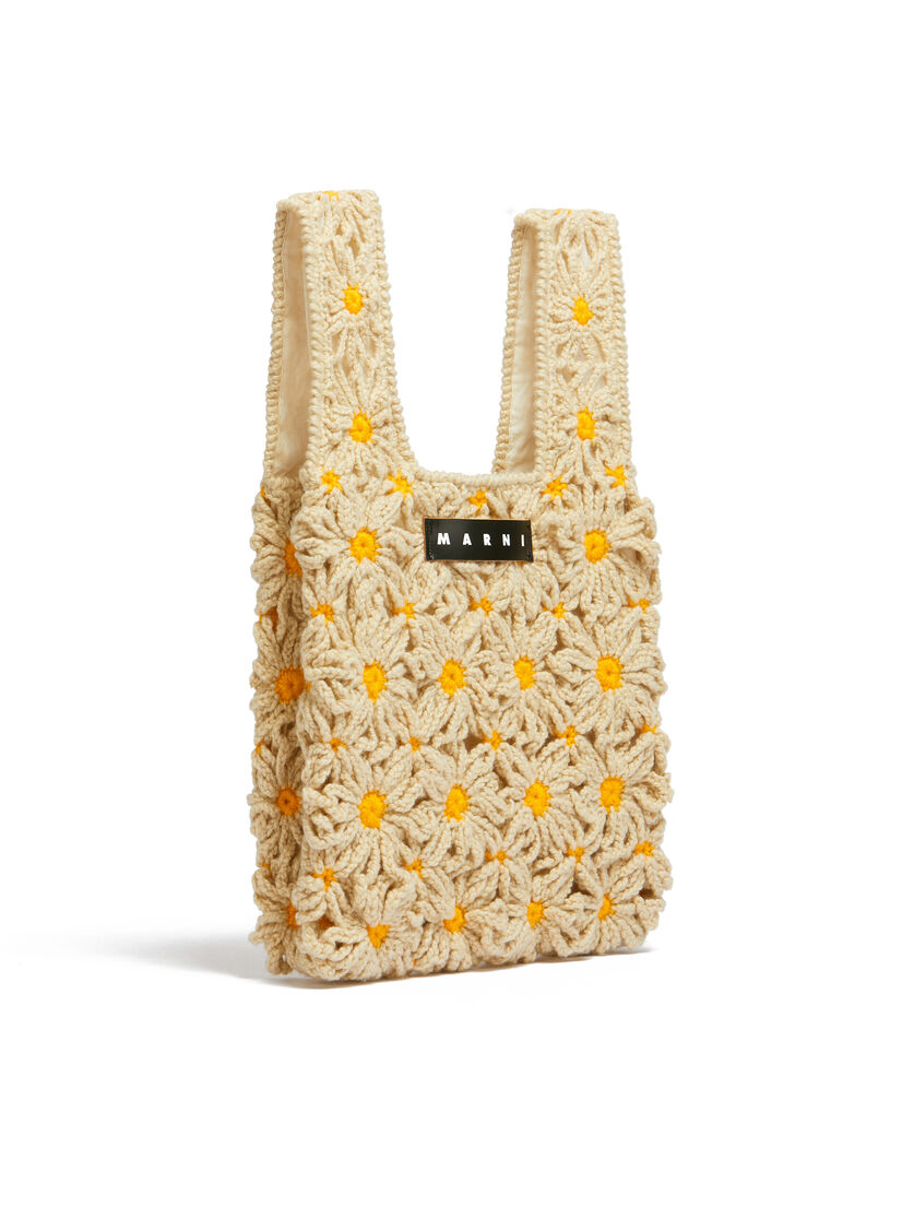 MARNI MARKET FISH bag in white and blue crochet - Bags - Image 2