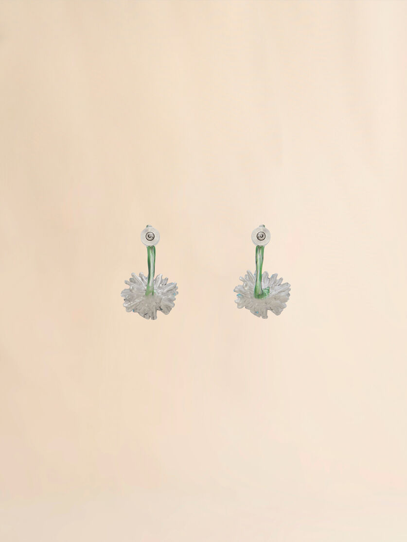 Enameled metal and stones Flower Pop drop earrings - Earrings - Image 2