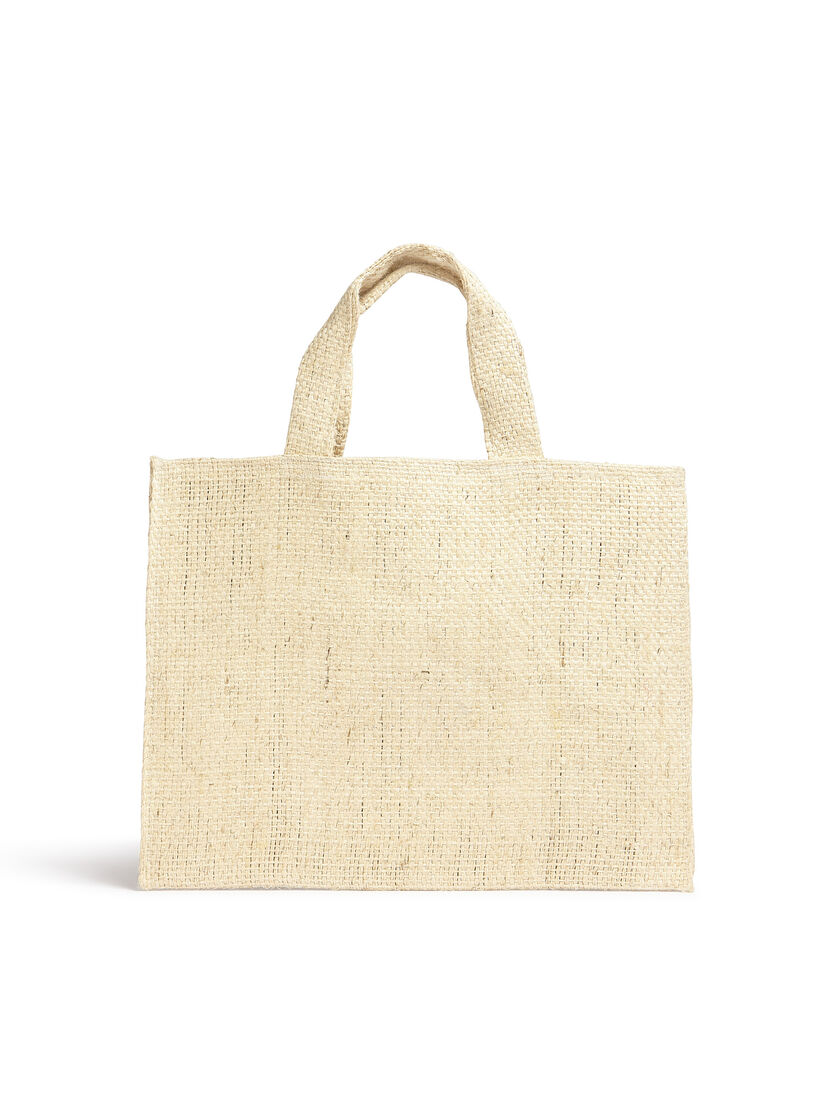 MARNI MARKET CANAPA small bag in black and orange natural fiber - Shopping Bags - Image 3