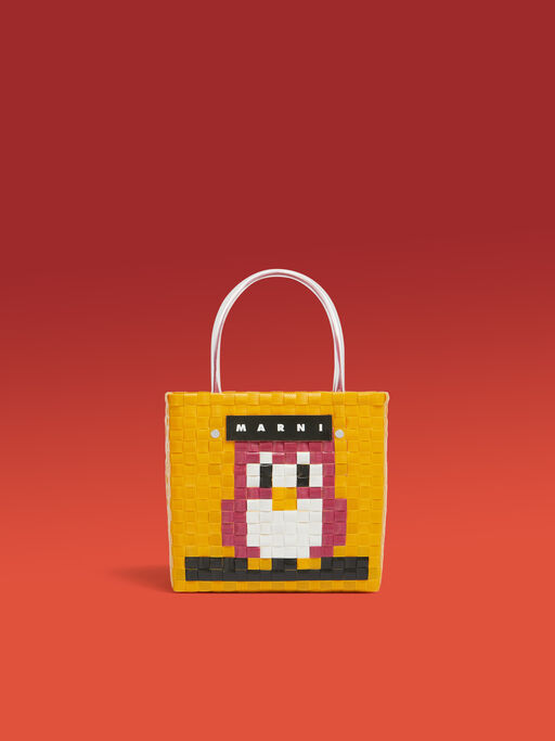 ポワパープル(ダークヴァニーユオウル) MARNI MARKET ANIMAL BASKET バッグ - ショッピングバッグ