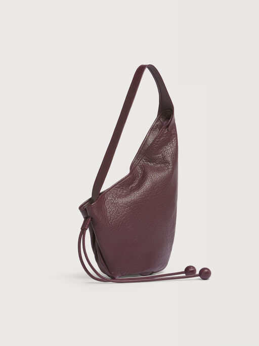 Small burgundy nappa Hobo bag - Shoulder Bag