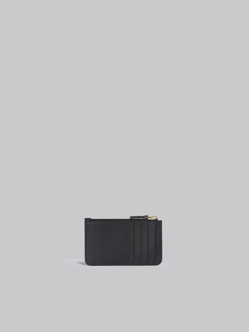 Kartenetui aus schwarzem Saffiano-Leder - Brieftaschen - Image 3