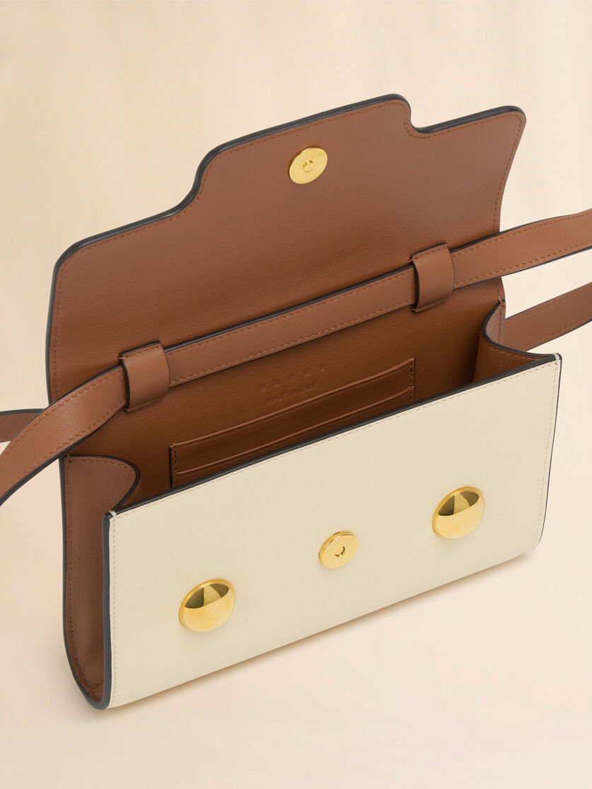 PochetteTrunkaroo in pelle verde, crema e marrone - Pochettes - Image 3
