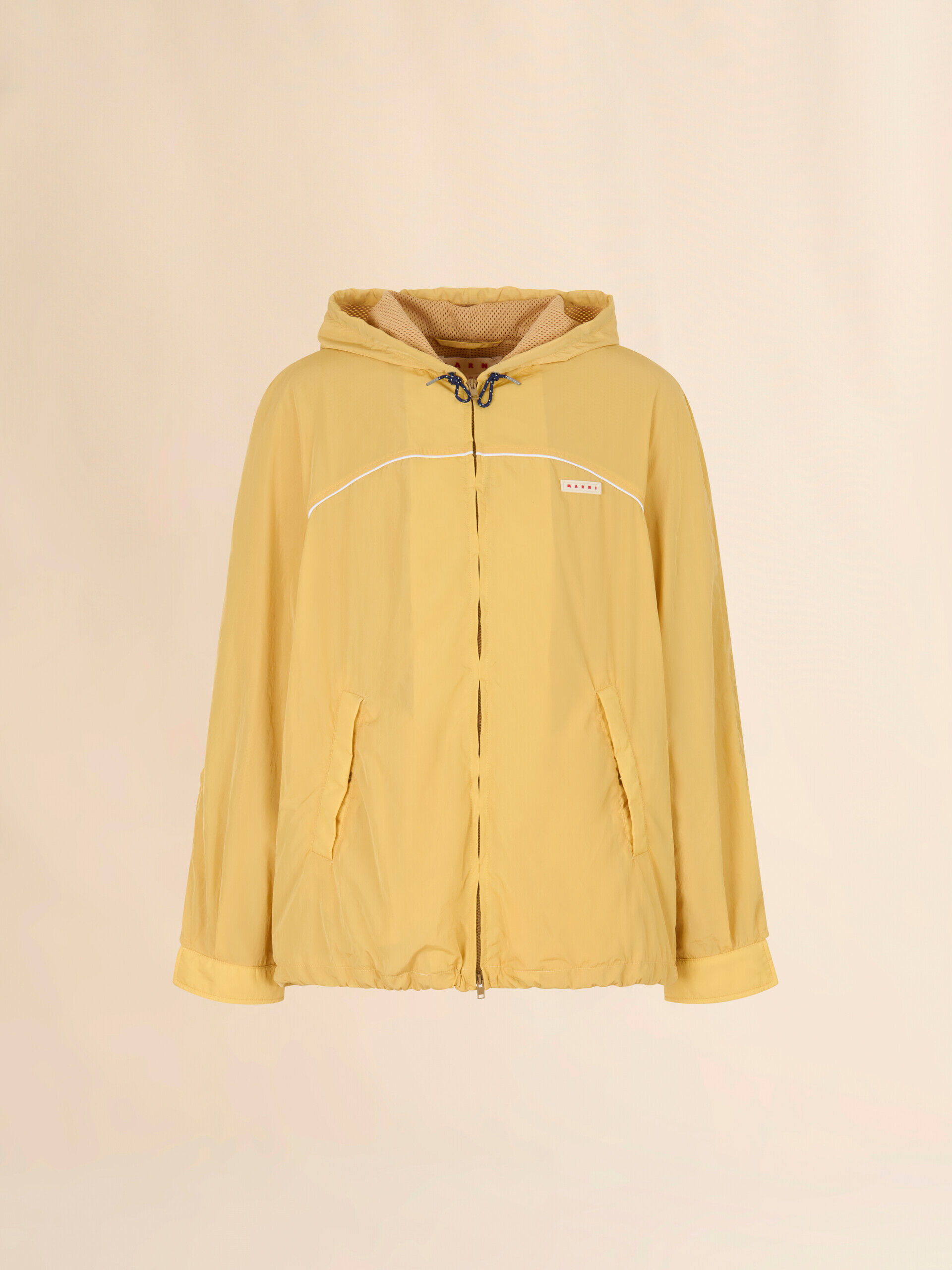 イエロー ガミーMarniパッチ付き シワ加工ナイロンジャケット | Marni