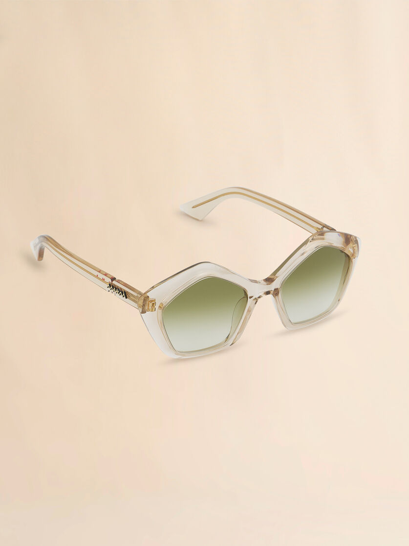 Ivory translucent Eluvi sunglasses, Image 2