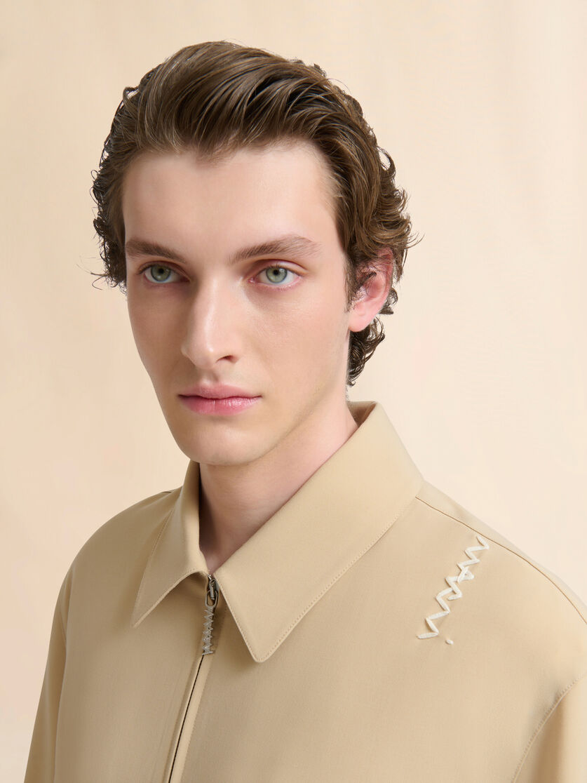 Gray light wool jacket with collar - Jackets - Image 4