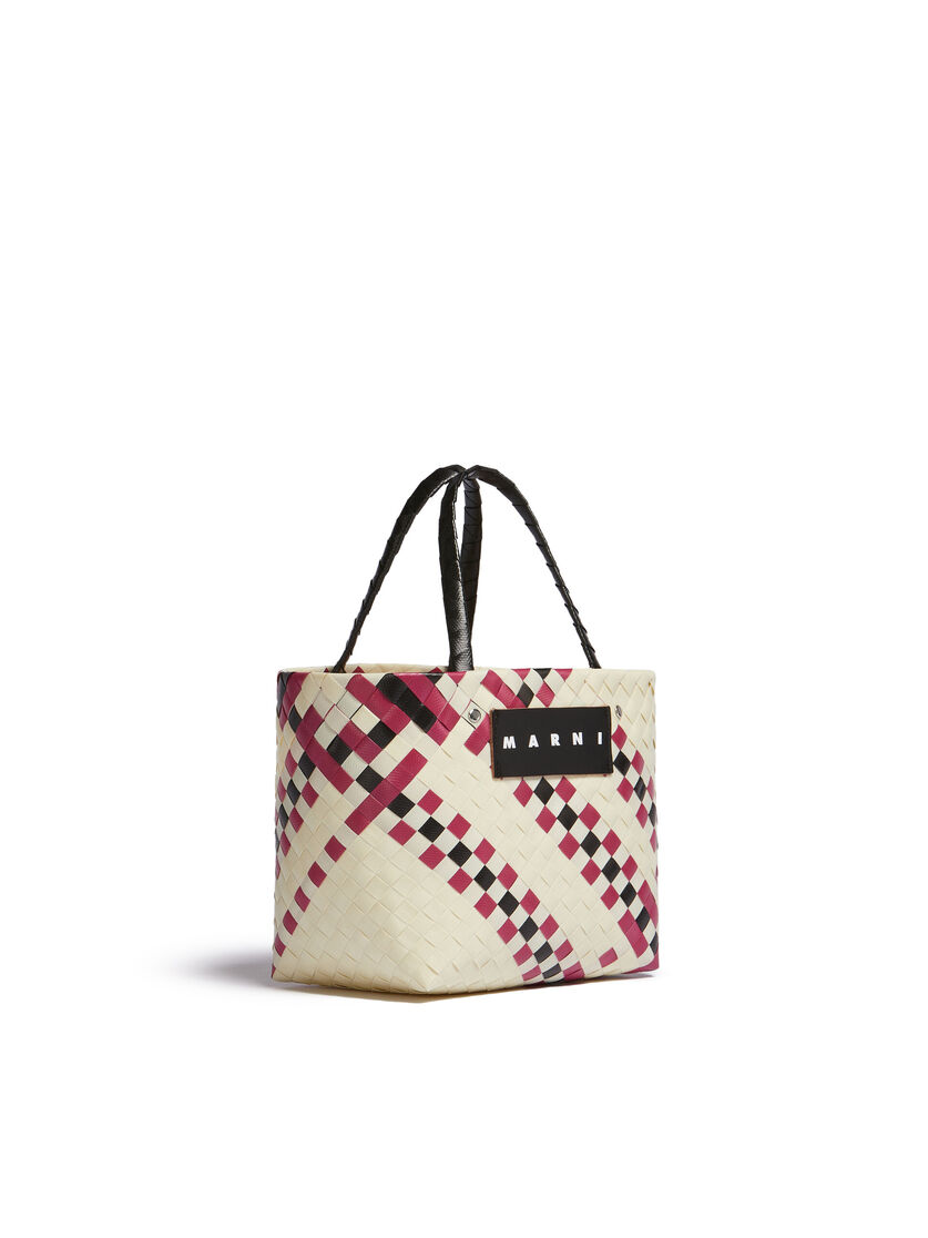 ブルー&レッド MARNI MARKET CHECK BASKET MINI BAG - ショッピングバッグ - Image 2