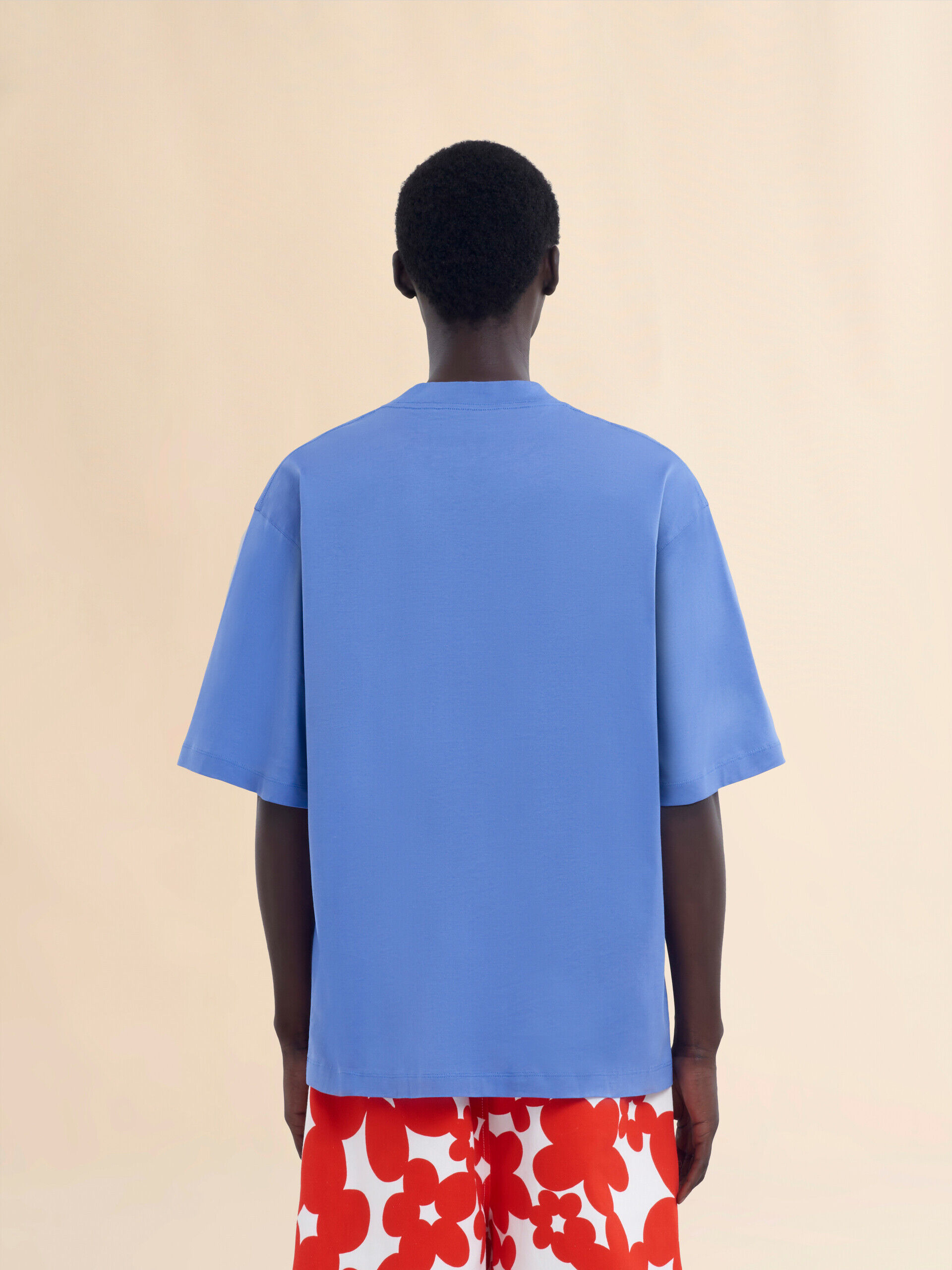 ライトブルー オーガニックコットンTシャツ、Mini マルニロゴ