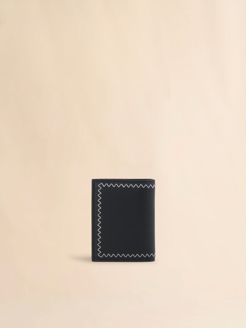 Sky blue bi-fold wallet with Marni Symbol embroidery - Wallets - Image 3