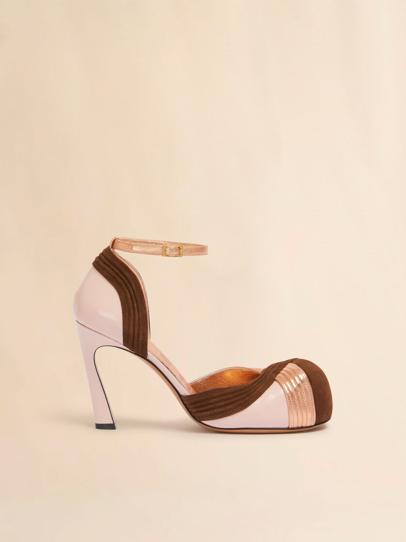 Pumps New Wave aus Wildleder und rosa Metallic-Leder - Pumps - Image 1