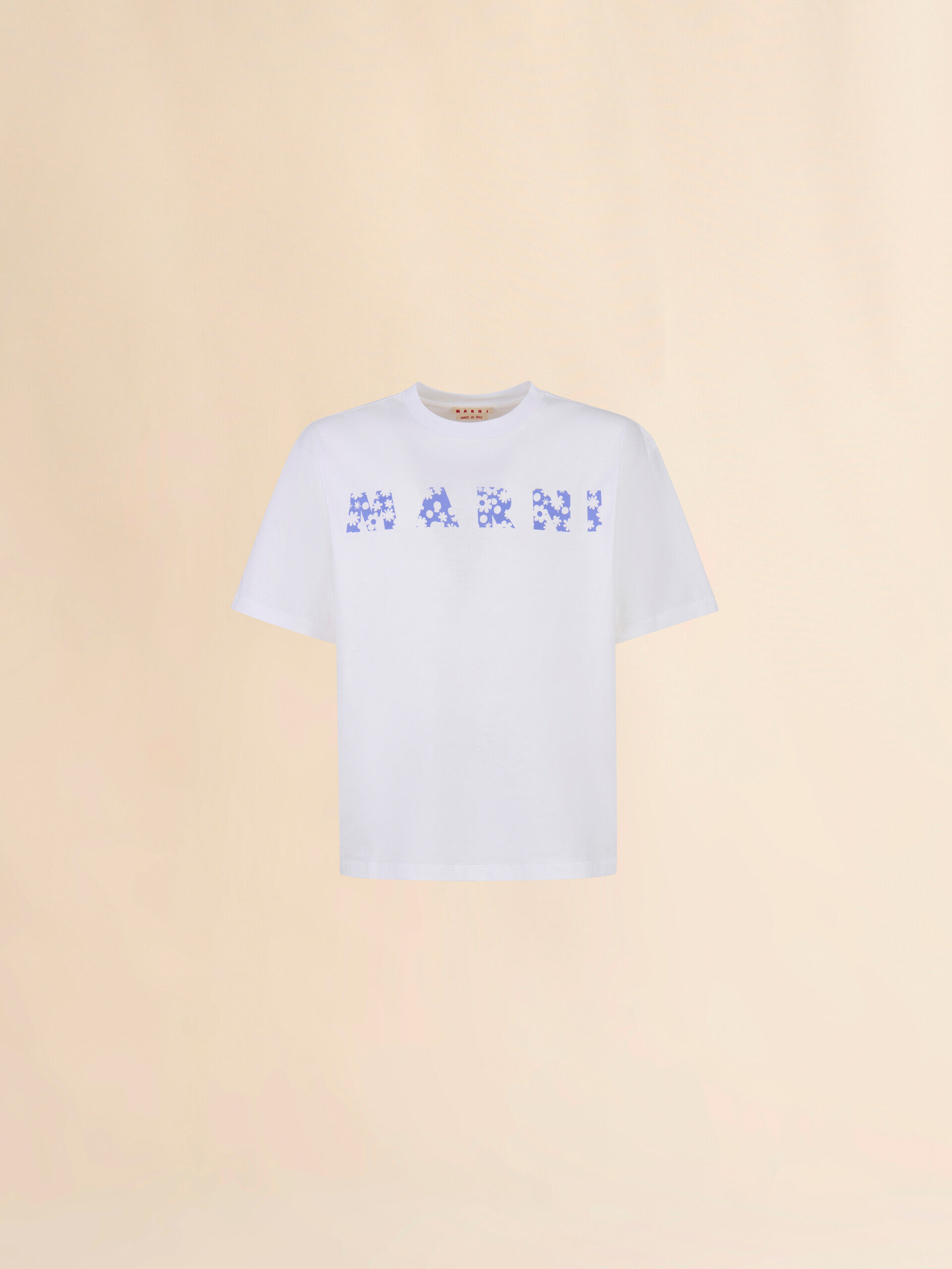 MARNI ホッフフィルトロコTシャツ THJET49P15USCX50 FLW01 マルニ Pop Fields ロゴがインディゴカラーの Tシャツ | Marni
