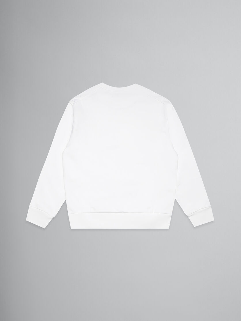 White crew-neck sweatshirt with Rainbow logo - Sweaters - Image 2