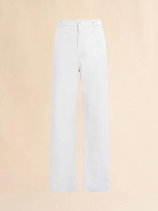 White nappa trousers - Pants