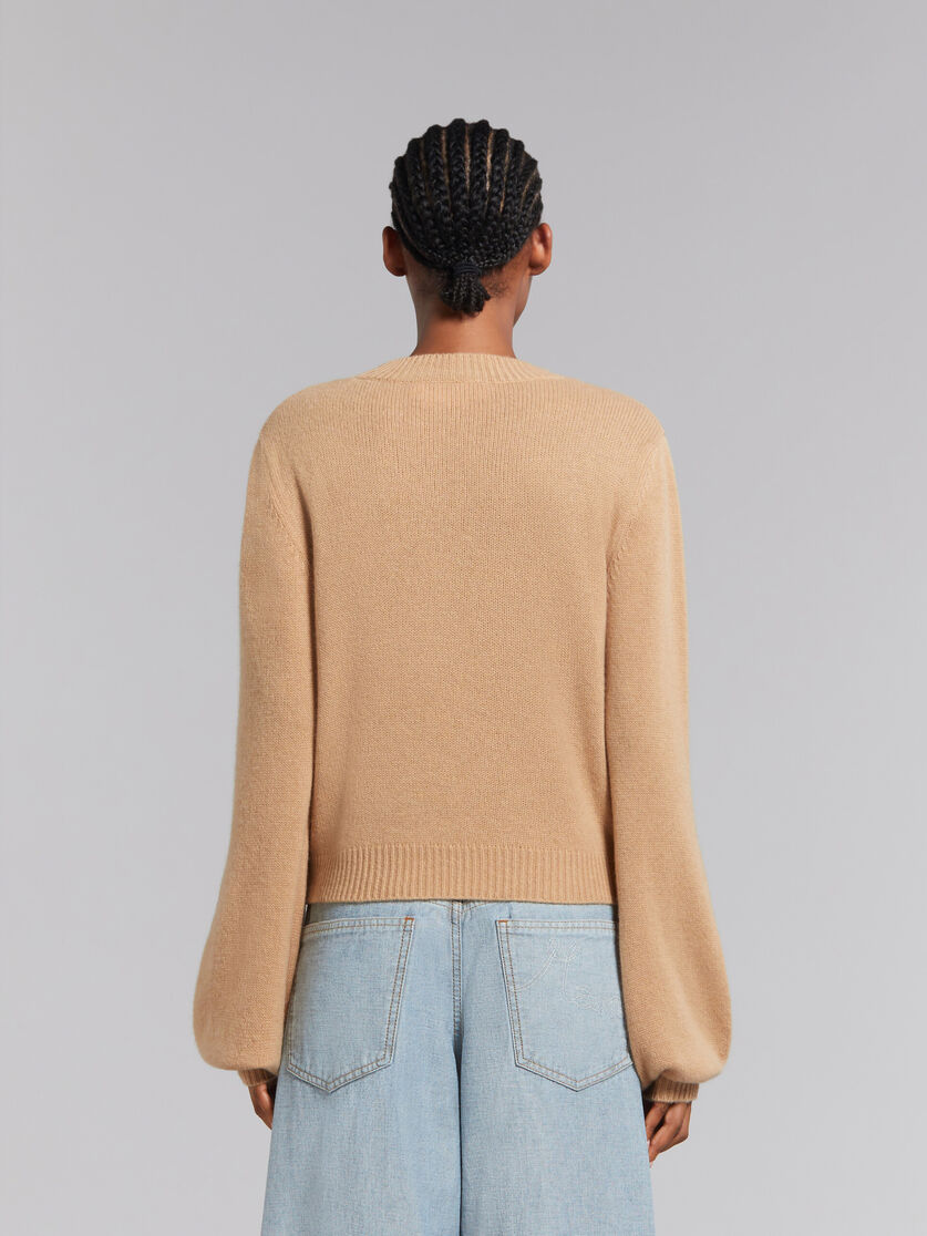 Brown cashmere jumper with Marni mending patch - Pullovers - Image 3