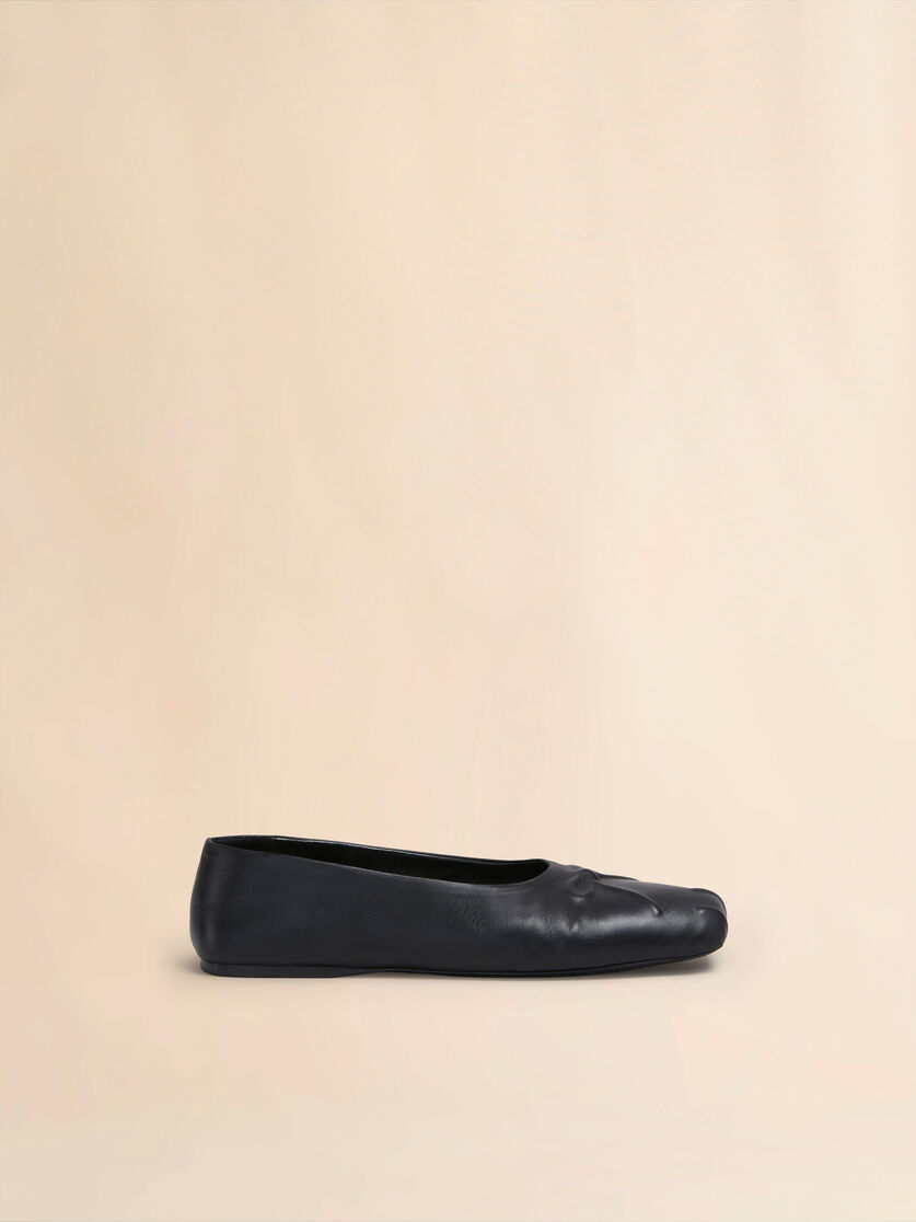 Black nappa leather Little Bow ballet flat - Ballet Shoes - Image 1